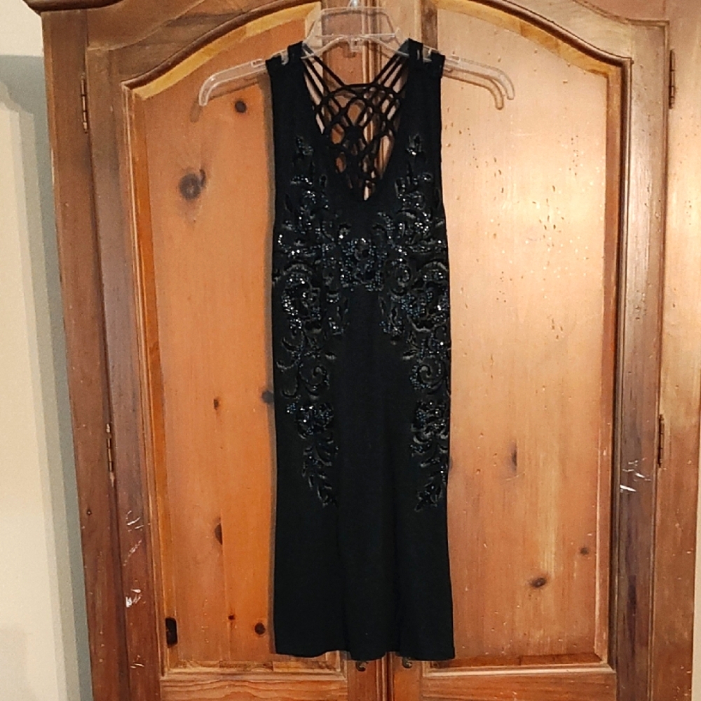 Miss Me Brand Elegant Black Sleeveless Dress